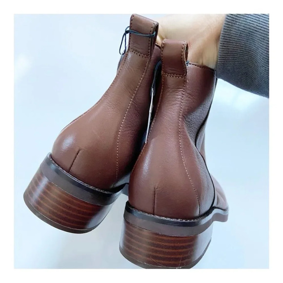 NEW Cole Haan River Waterproof Pebbled Leather Booties size 10 - Picture 10 of 13